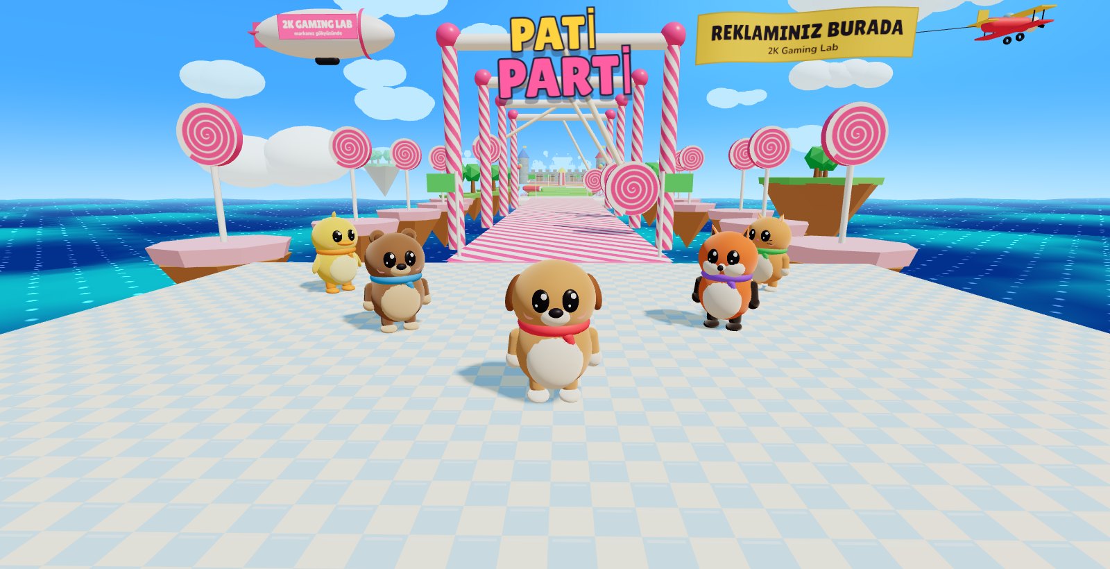 Pati Parti çok oyunculu 3D engel parkuru oyunu